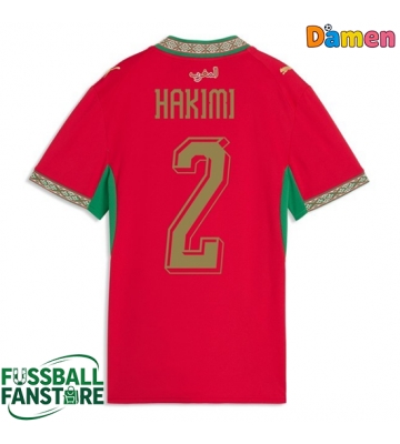 Marokko Achraf Hakimi #2 Replik Heimtrikot Damen WM 2026 Kurzarm
